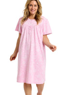 Dotty Floral Nightdress - Pink