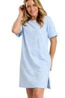 Dotty Floral Nightdress - Blue