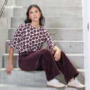 Maiya Floral Top - Plum