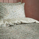 Malory Traditional Eucalyptus Floral Printed Piped Duvet Cover Set