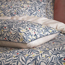 Malory Traditional Navy Floral Printed Piped Duvet Cover Set