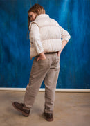 Satin Gilet - Almond