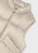 Satin Gilet - Almond