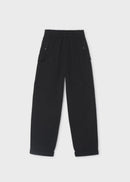 Elastic Twill Trouser - Black