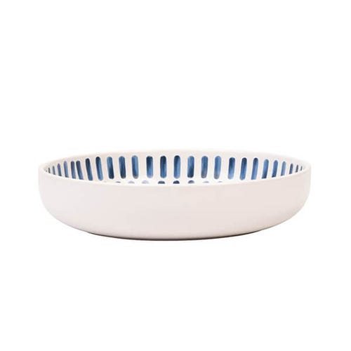 At Home Pasta Bowl Blue