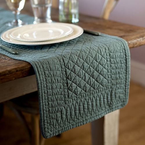 Signature Table Runner Sea Green
