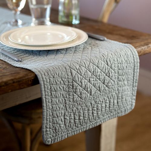 Signature Table Runner Grey