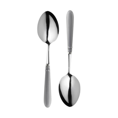Signature Set of 2 Serving Spoons - Grey