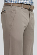 Roma Stretch Waistband Trouser - Stone