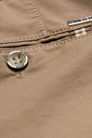 Roma Stretch Waistband Trouser - Brown