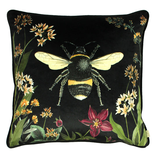 Midnight Garden Bee Cushion 43x43cm