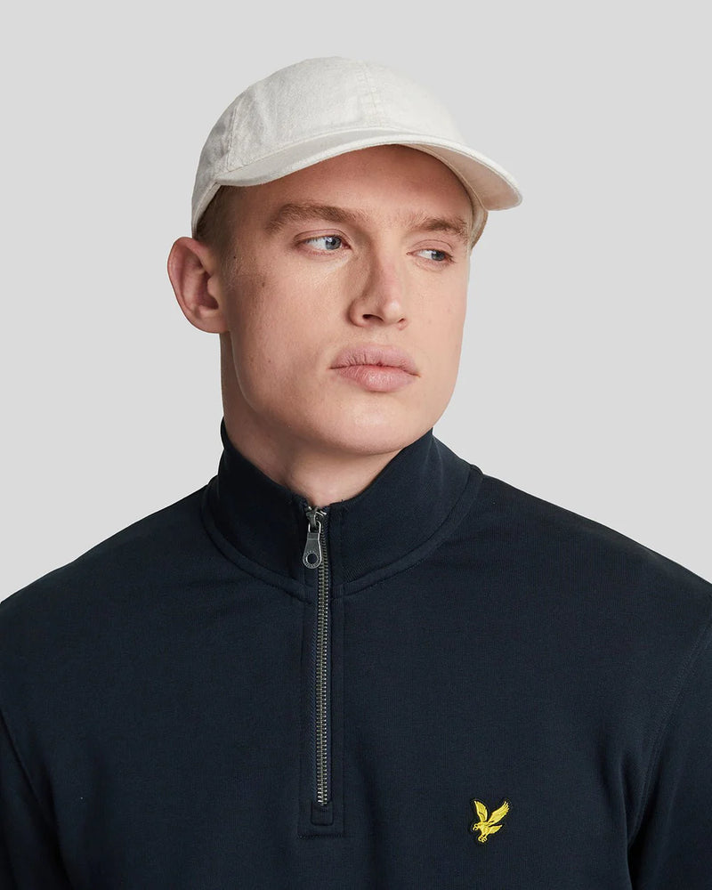 Loopback Quarter Zip Sweat - Dark Navy