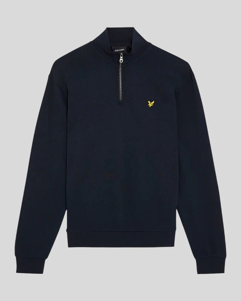Loopback Quarter Zip Sweat - Dark Navy