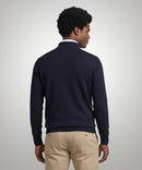 1/2 Zip Cotton Cashmere Jumper - Navy