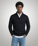 Cable 1/2 Zip Jumper - Navy