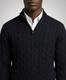 Cable 1/2 Zip Jumper - Navy