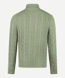 Cable 1/2 Zip Jumper - Light Olive