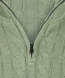 Cable 1/2 Zip Jumper - Light Olive