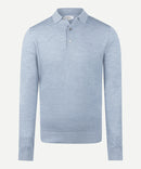 Fine Merino Polo - Light Blue