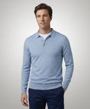 Fine Merino Polo - Light Blue
