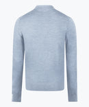 Fine Merino Polo - Light Blue