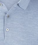 Fine Merino Polo - Light Blue