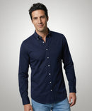 Stretch Pique Shirt - Navy