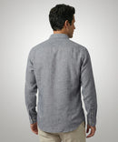 Cotton/Linen Shirt - Navy