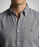 Cotton/Linen Shirt - Navy