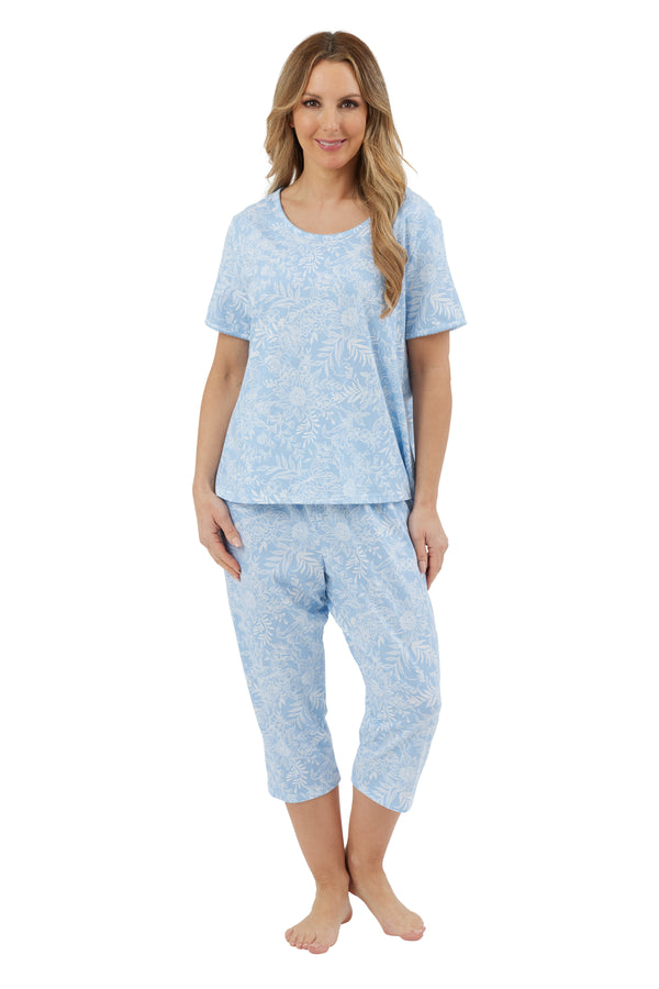 Cotton 3/4 Pyjama - Blue