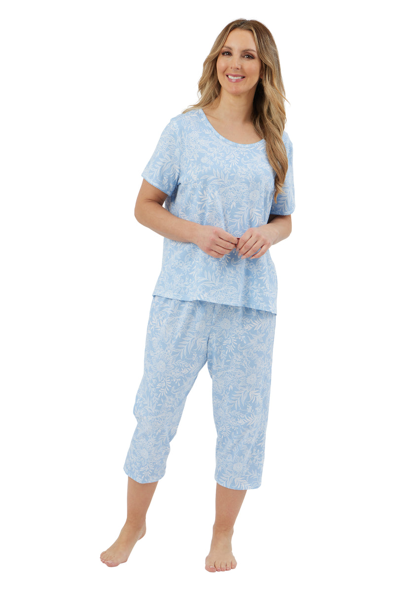 Cotton 3/4 Pyjama - Blue