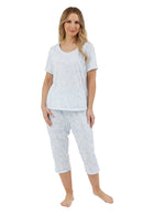 Cotton Poly 3/4 Pyjama - Blue