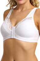 Front Fastening Back Support Bra - White