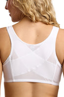 Front Fastening Back Support Bra - White