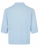 Liva Short Sleeve Cardigan- Blue Fog