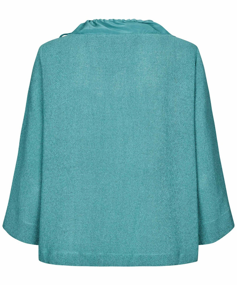 Baani 3/4 Sleeve Tie Neck Jumper - Teal