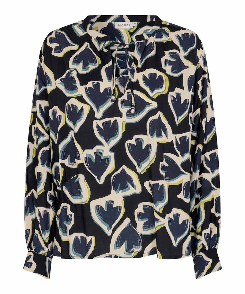 Bonitai Print Blouse - Maritime Blue