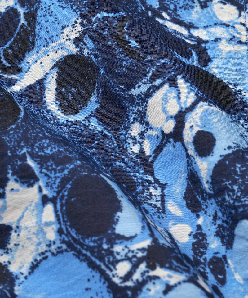 Kata V Neck Print Top - Powder Blue