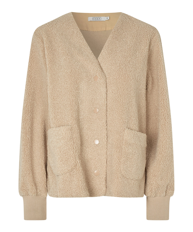 Junte V Neck Cardigan - Fog