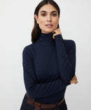 Brooklyn Turtleneck T-Shirt - Navy Blazer