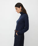 Brooklyn Turtleneck T-Shirt - Navy Blazer