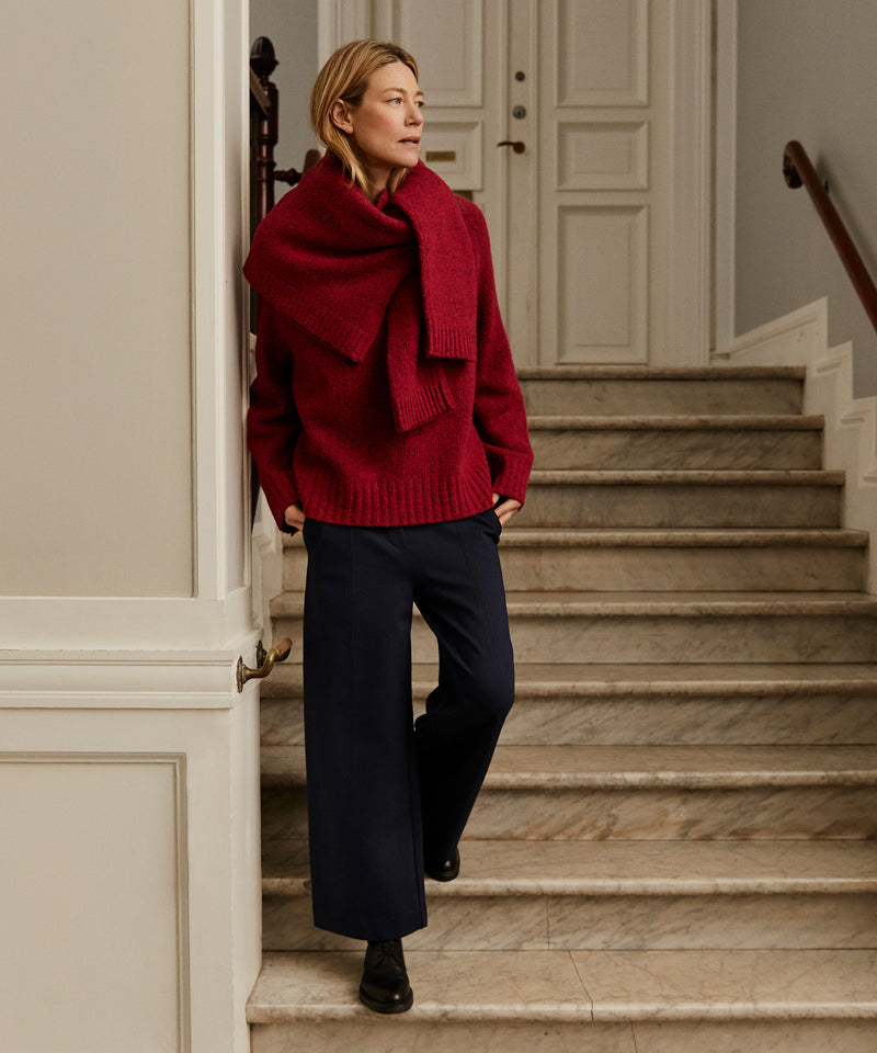 Paxora Wide Leg Trouser - Navy Blazer