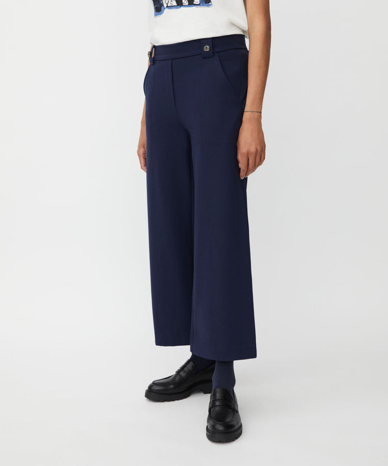 Paxora Wide Leg Trouser - Navy Blazer