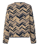 Juanta Graphic Print Jacket - Travertine