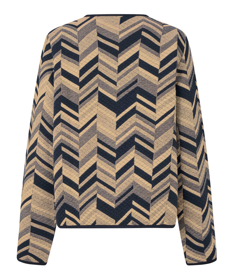 Juanta Graphic Print Jacket - Travertine