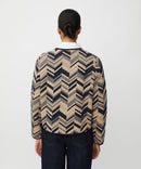 Juanta Graphic Print Jacket - Travertine