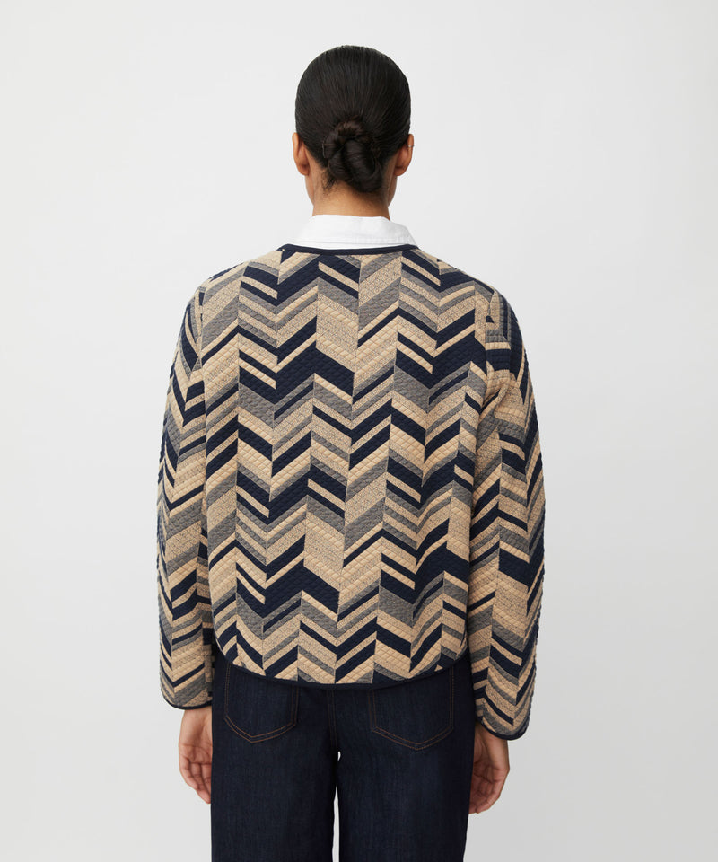 Juanta Graphic Print Jacket - Travertine
