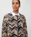 Juanta Graphic Print Jacket - Travertine