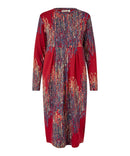 Namo Print Dress - Red Dahlia