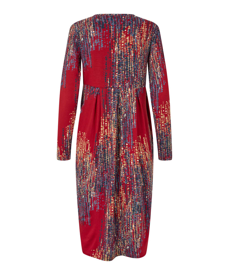 Namo Print Dress - Red Dahlia